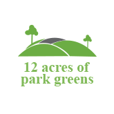 12 acres of park greens
